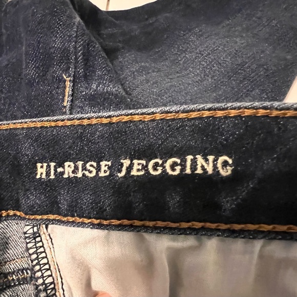 American Eagle Super Super Stretch X Hi Rise Jeggings Dark Wash Size 2 - Picture 9 of 11